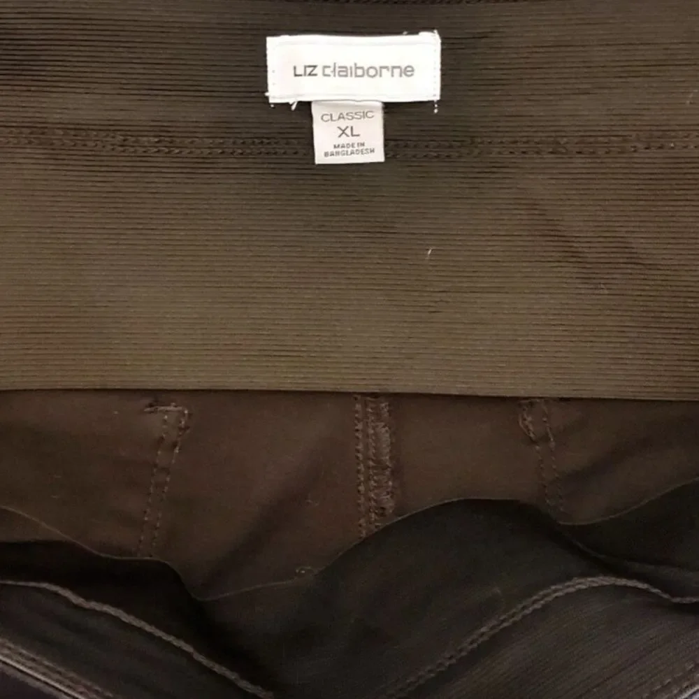 Liz Claiborne Women Classic Pants Hidden Elastic Waist Black Size XL - Picture 7 of 8